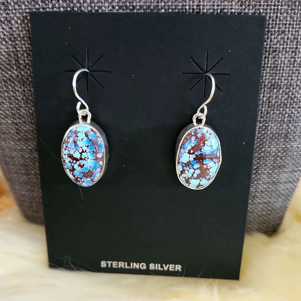 Beautiful Nwot Native American Navajo Golden Hills Turquoise Dangle Earrings 288$